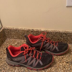 Columbia Men's Black and Red Trail Shoes